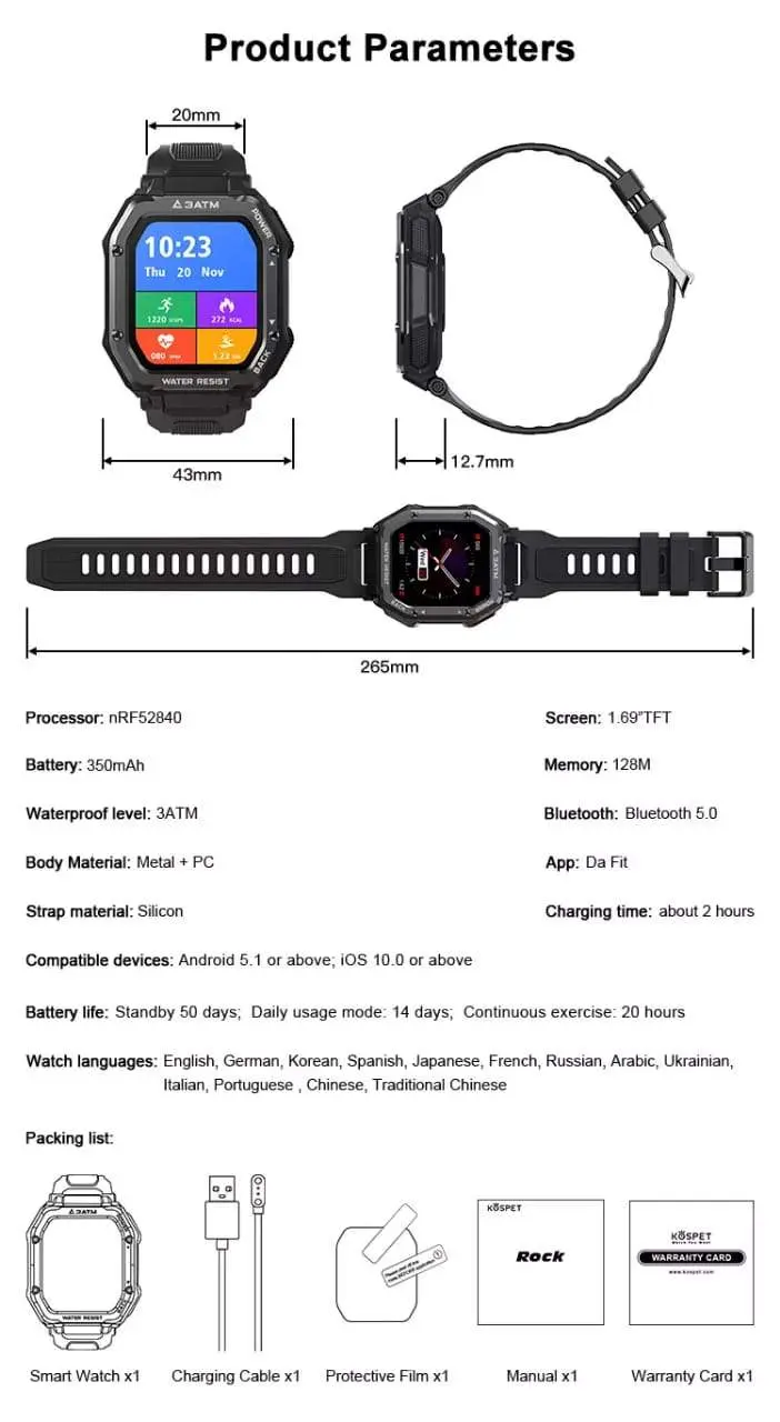 Blood Pressure Watch "Waterproof"